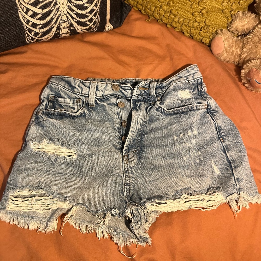Distressed Denim Women Shorts